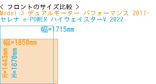 #Model 3 デュアルモーター パフォーマンス 2017- + セレナ e-POWER ハイウェイスターV 2022